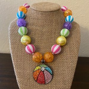 Beach ball summer necklace